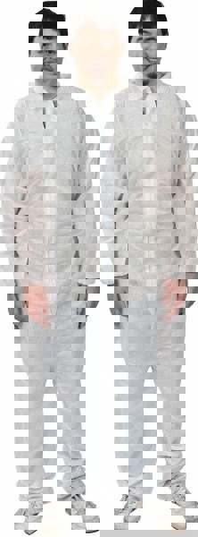 Disposable Coveralls: Size 2X-Large, 1.6 oz, SMS, Zipper Closure