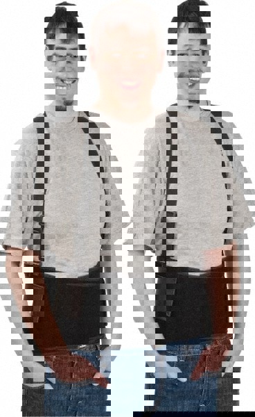 Back Support: Belt with Adjustable Shoulder Straps, X-Large, 44 to 48