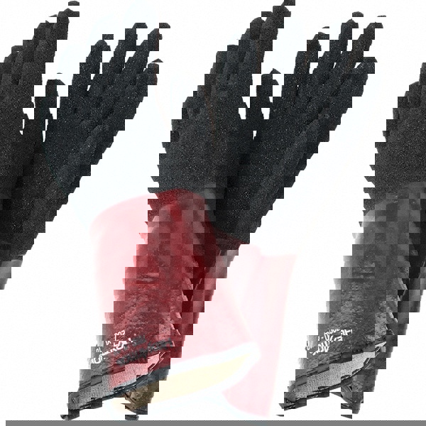 Chemical Resistant Gloves: X-Large, Textured Polyvinylchloride-Coated