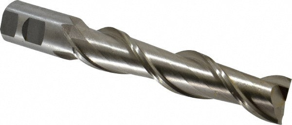 Square End Mill: 1-1/4'' Dia, 6'' LOC, 1-1/4'' Shank Dia, 8-1/2'' OAL, 2 Flutes, High Speed Steel