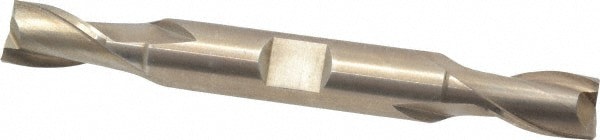 Square End Mill: 11/32'' Dia, 9/16'' LOC, 3/8'' Shank Dia, 3-1/8'' OAL, 2 Flutes, High Speed Steel