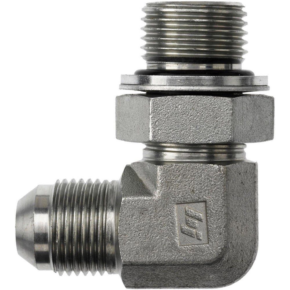 Metal Flared Tube Fittings; Fitting Type: 90 Deg Elbow ; Flared Angle: 37 ; Material: Steel ; Thread Size: 1/2-14 x 3/4-16 ; End Connection: Male ; Minimum Working Temperature (Deg C): -53