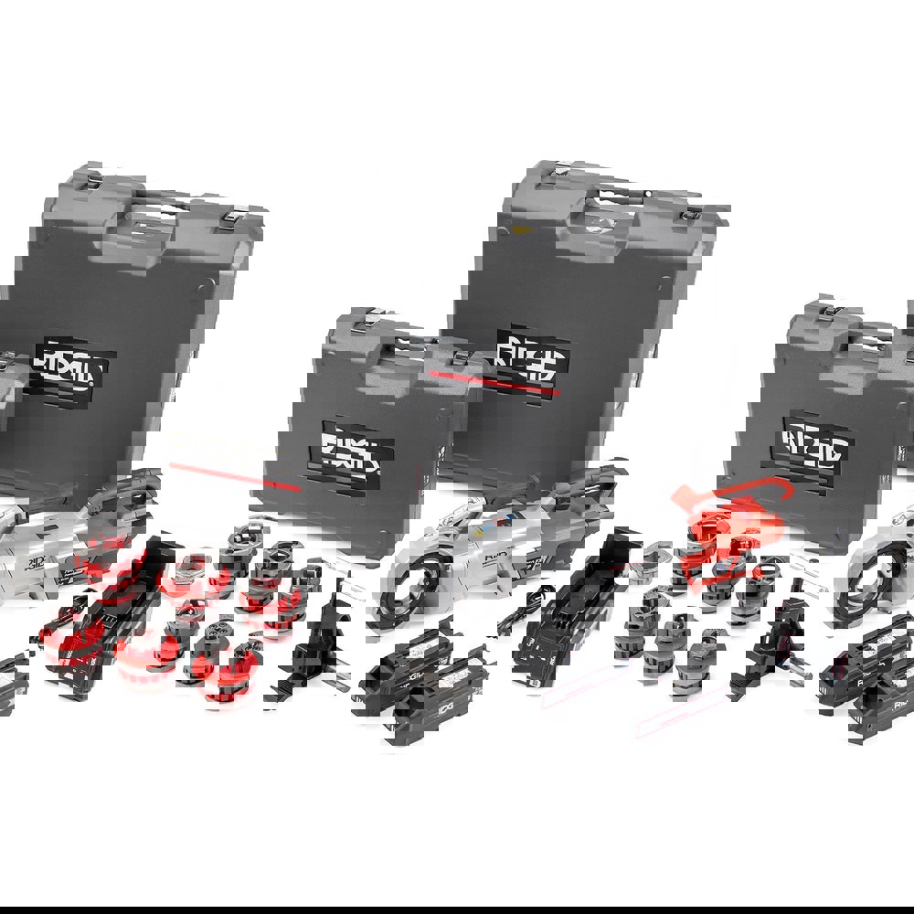 Power Pipe Threaders; Maximum Pipe Capacity: 2in ; For Use With: RIDGID 12R Threading Dies ; Voltage: 60.00V ; Includes: 2X 4Ah FXP Batteries; 760 FXP Power Drive; Case; 1/2