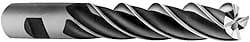 Square End Mill: 1-1/4'' Dia, 6'' LOC, 1-1/4'' Shank Dia, 8-1/2'' OAL, 6 Flutes, High Speed Steel