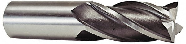 Square End Mill: 25.00 mm Dia, 4 Flute, High Speed Steel
