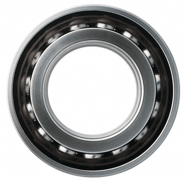 Angular Contact Ball Bearing: 55 mm Bore Dia, 100 mm OD, 21 mm OAW, Without Flange
