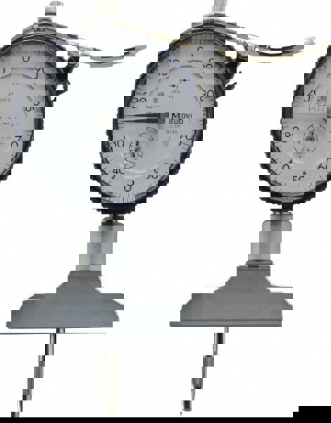 0 to 8 Inch Range, Carbide Tipped Ball Point, White Dial Depth Gage