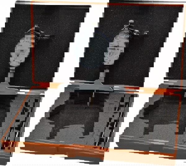 0 to 8 Inch Range, Carbide Tipped Ball Point, White Dial Depth Gage