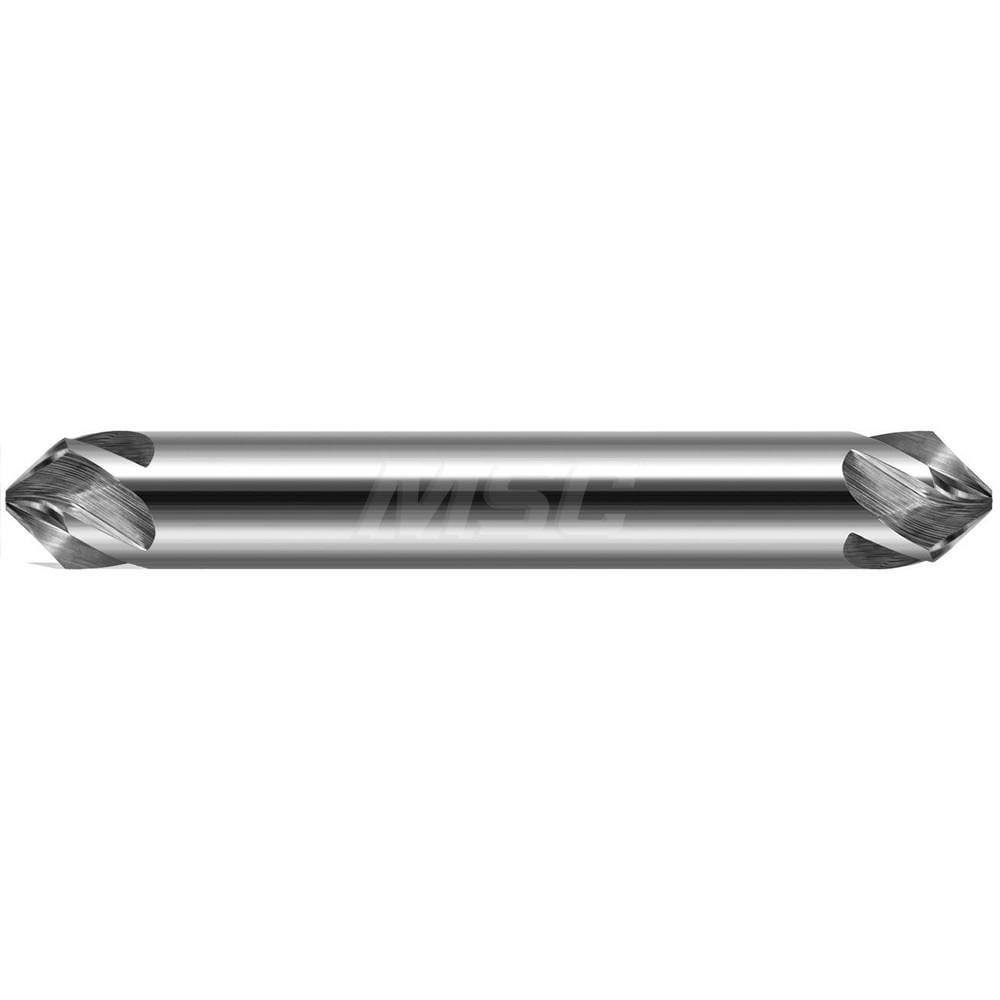 Chamfer Mills; Included Angle: 30.00 ; Chamfer Mill Material: Solid Carbide ; Cutter Head Diameter (Fractional Inch): 1/2 ; Cutter Head Diameter (Decimal Inch): 0.5000 ; End Type: Double ; Shank Diameter (Decimal Inch): 0.5000