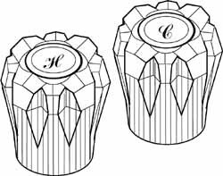 Faucet Handles; Type: Faucet Handles ; Style: Acrylic Handles (L,K,T,S) ; For Manufacturer: SF ; For Manufacturer's Number: A8369H&C ; PSC Code: 4510