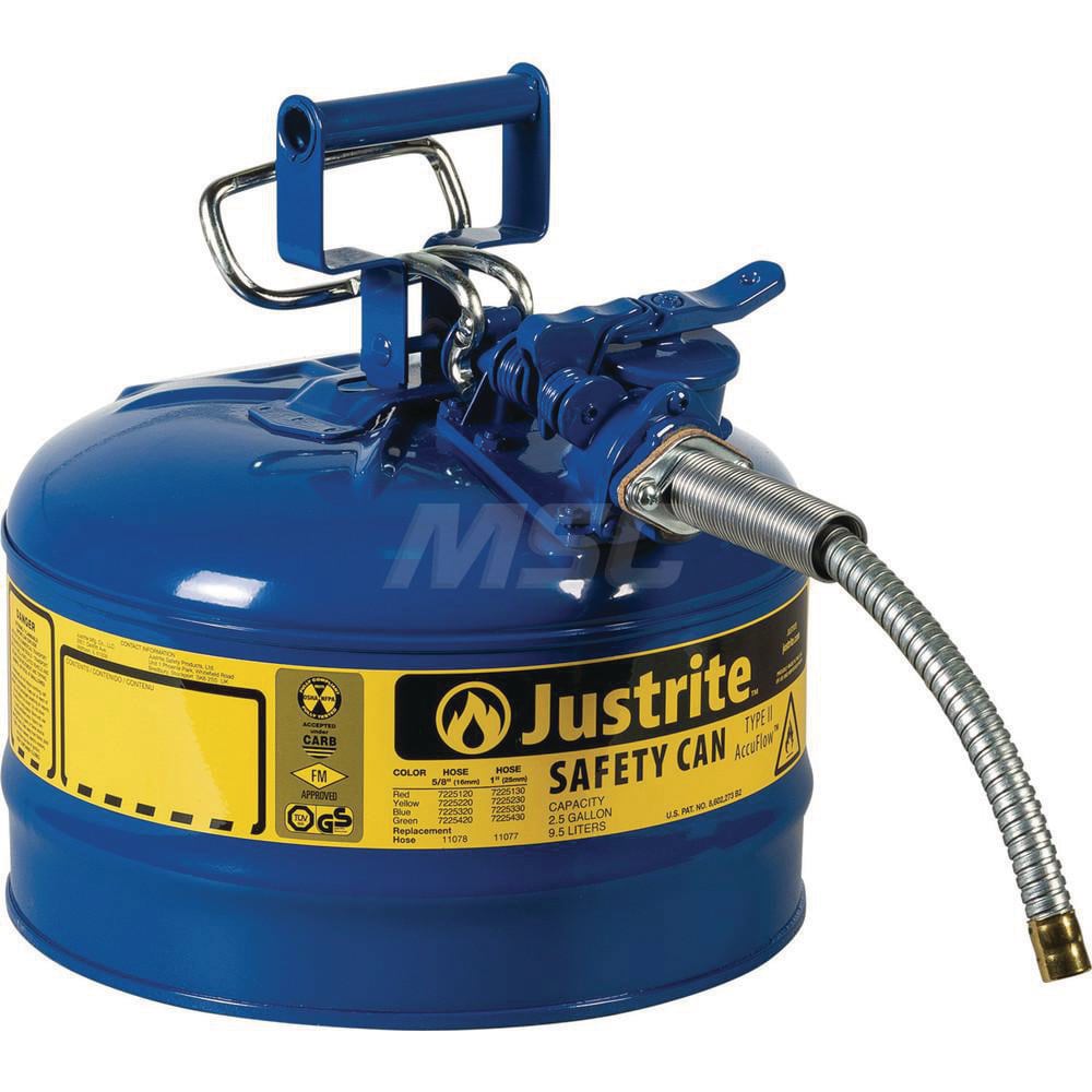 Safety Can: 2.5 gal, Steel