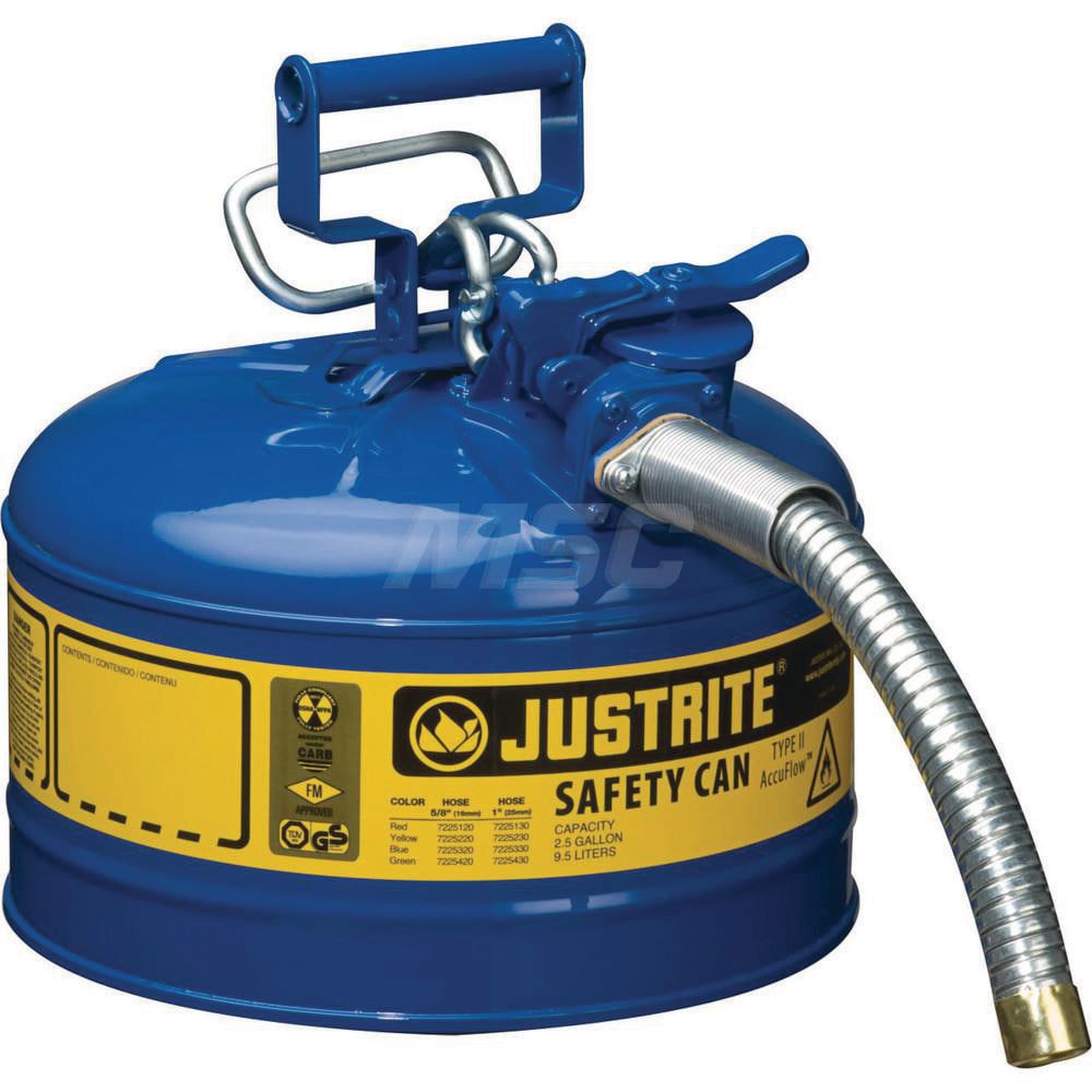 Safety Can: 2.5 gal, Steel