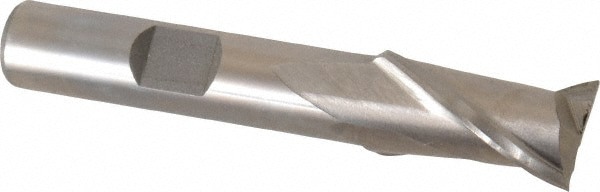Square End Mill: 1/2'' Dia, 13/16'' LOC, 3/8'' Shank Dia, 2-1/2'' OAL, 2 Flutes, Cobalt
