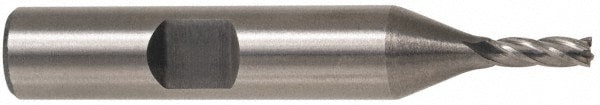 Square End Mill: 2'' Dia, 2'' LOC, 1-1/4'' Shank Dia, 4-1/2'' OAL, 6 Flutes, Cobalt