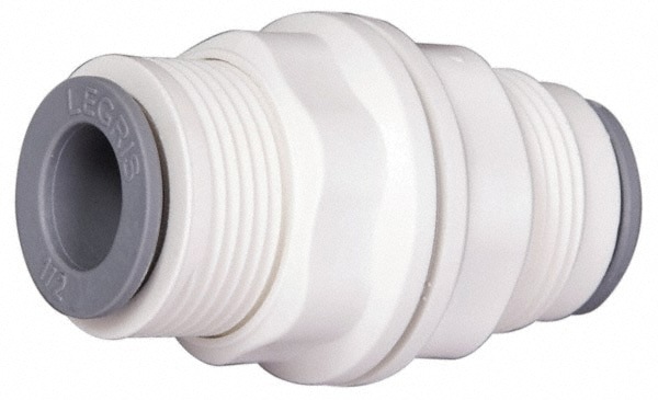Push-To-Connect Tube to Tube Tube Fitting: Bulkhead Union, 1/4