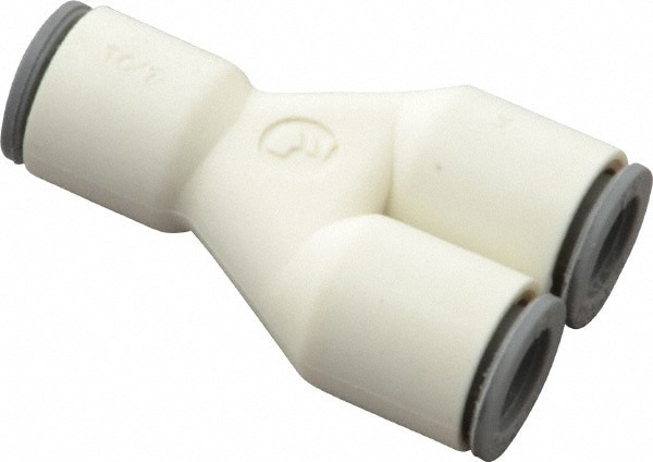 Push-To-Connect Tube to Tube Tube Fitting: Union Y, 1/4