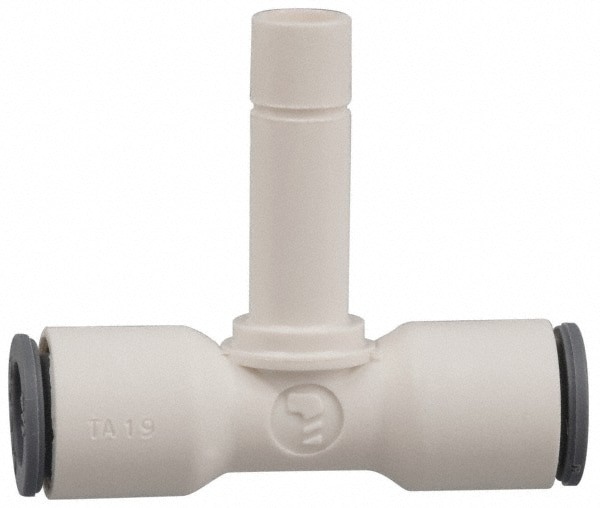 Push-To-Connect Tube to Stem Tube Fitting: Plug, Tee 1/2 x 1/2