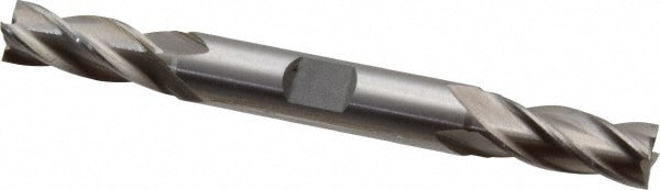 Square End Mill: 11/32'' Dia, 3/4'' LOC, 3/8'' Shank Dia, 3-1/2'' OAL, 4 Flutes, Cobalt