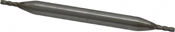 Square End Mill: 1/16'' Dia, 3/16'' LOC, 3/16'' Shank Dia, 2-1/4'' OAL, 4 Flutes, Cobalt