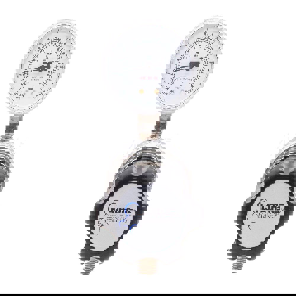 High-Purity Chrome-Plated Brass Nitrogen, Helium, Argon, Carbon Dioxide, Hydrogen and Oxygen Regulator 0-50 PSI