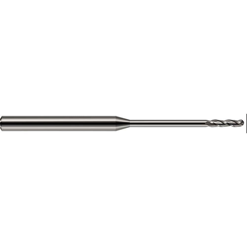 Ball End Mills; Mill Diameter (Inch): 1/32 ; Number Of Flutes: 3 ; End Mill Material: Solid Carbide ; Shank Diameter (Inch): 1/8 ; Shank Diameter (Decimal Inch): 0.1250 ; Overall Length (Decimal Inch): 2.5000in