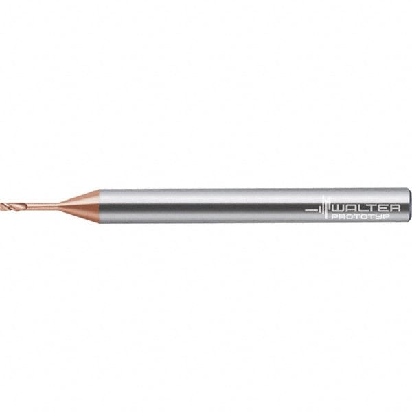 Corner Radius End Mill: 2 mm Dia, 12 mm LOC, 0.2 mm Radius, 2 Flutes, Solid Carbide