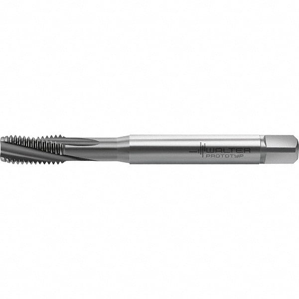 Spiral Flute Tap: M4x0.70 Metric, 3 Flutes, Semi-Bottoming, 6HX Class of Fit, High Speed Steel, TICN Coated