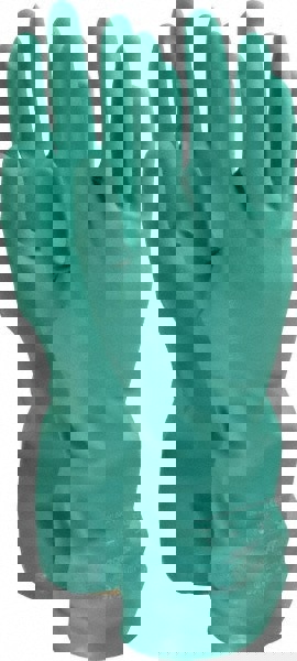 Chemical Resistant Gloves: Small, 15 mil Thick, Nitrile-Coated, Nitrile, Unsupported