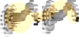 10-11/16 in. Shower Arm and Flange in Vibrant Brushed Moderne Brass