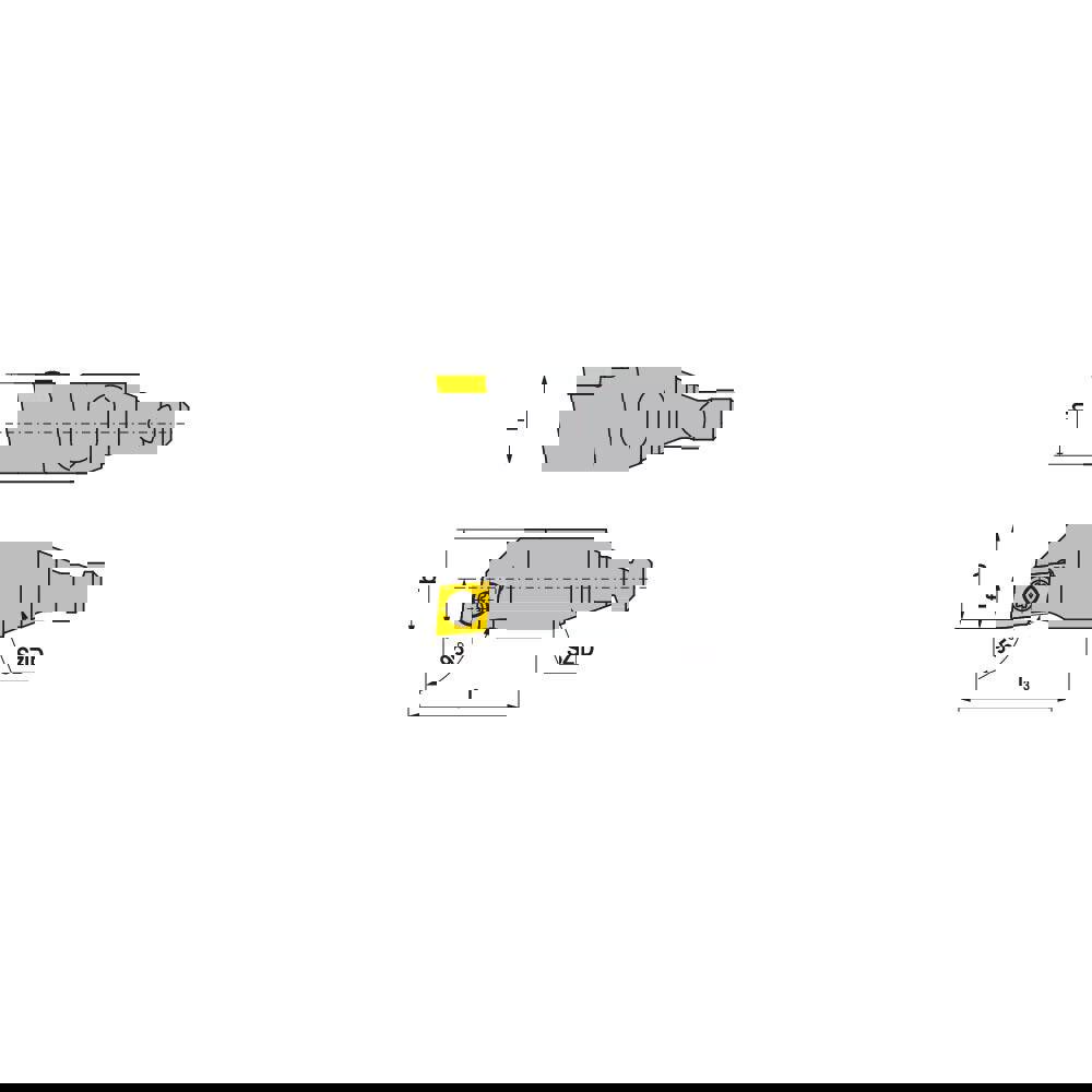 Modular Turning & Profiling Cutting Unit Heads; System Size: BH12 ; Cutting Direction: Right Hand ; Compatible Insert Style: CC.. ; Compatible Insert Size Code: 21.5. ; Internal or External: External ; Insert Holding Method: Screw