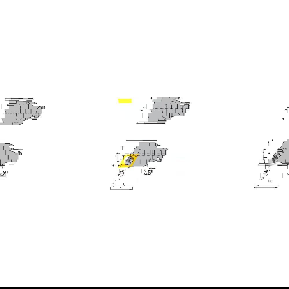Modular Turning & Profiling Cutting Unit Heads; System Size: BH16 ; Cutting Direction: Right Hand ; Compatible Insert Style: DC.. ; Compatible Insert Size Code: 21.5. ; Internal or External: External ; Insert Holding Method: Screw
