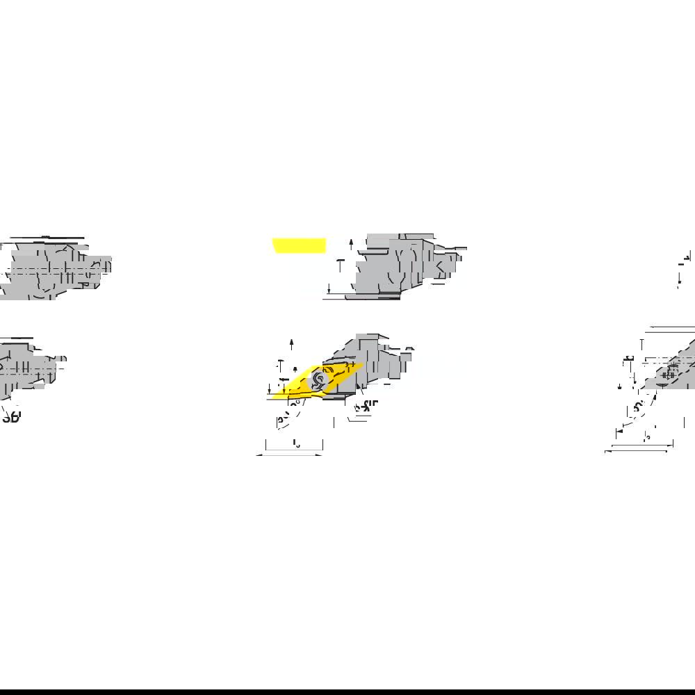 Modular Turning & Profiling Cutting Unit Heads; System Size: BH12 ; Cutting Direction: Right Hand ; Compatible Insert Style: VC.. ; Compatible Insert Size Code: 22. ; Internal or External: External ; Insert Holding Method: Screw