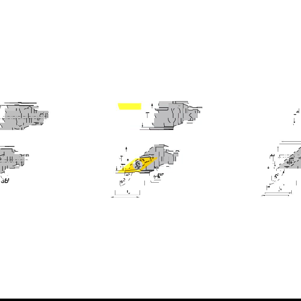 Modular Turning & Profiling Cutting Unit Heads; System Size: BH16 ; Cutting Direction: Right Hand ; Compatible Insert Style: VC.. ; Compatible Insert Size Code: 22. ; Internal or External: External ; Insert Holding Method: Screw