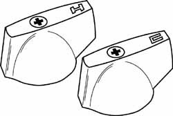 Faucet Handles; Type: Faucet Handles ; Style: Colony CP Handles (L,K) ; For Manufacturer: AS ; For Manufacturer's Number: 61154-02 ; PSC Code: 4510