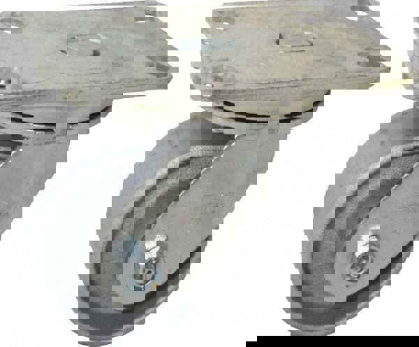 Swivel Top Plate Caster: Cast Iron, 4