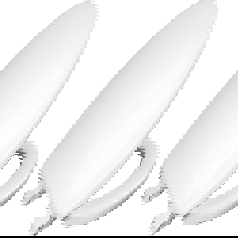 Toilet Seats; Type: Standard; Closed ; Style: Elongated ; Material: Plastic ; Color: White ; Outside Width: 14.688in (Inch); Inside Width: 8.2500in (Inch)