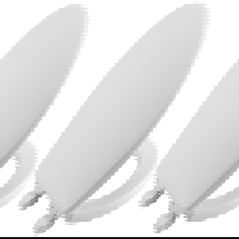 Toilet Seats; Type: Standard; Closed ; Style: Round ; Material: Plastic ; Color: White ; Outside Width: 14.688in (Inch); Inside Width: 8.3750in (Inch)