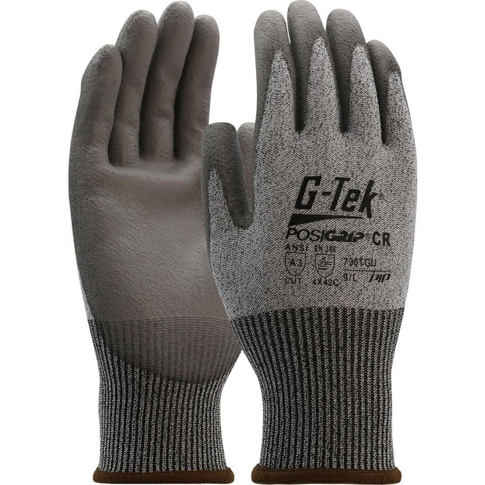 Cut, Puncture & Abrasion-Resistant Gloves: PiP 730TGU, ANSI Cut A3, ANSI Puncture 2, Polyurethane, PolyKor
