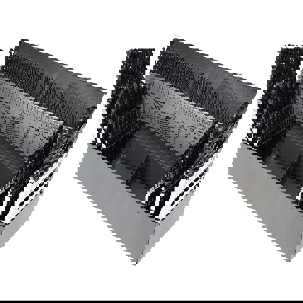 Drill Bit Set: Jobber Length Drill Bits, 114 Pc, 1