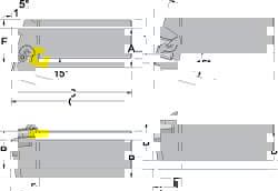 Indexable Turning Toolholder: MSRNL20-6D, Clamp & Pin