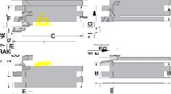 RH MTGN -7&deg; Negative Rake Indexable Turning Toolholder
