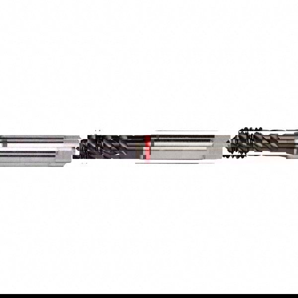 Spiral Flute Tap: #4-40, UNC, 3 Flute, Semi-Bottoming, 2B Class of Fit, PM Cobalt, TiAlN Top Finish