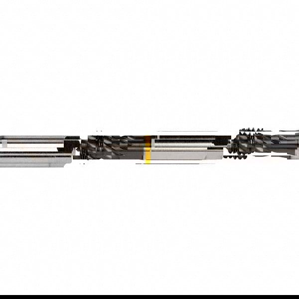 Spiral Flute Tap: 3/4-16, UNF, 4 Flute, Semi-Bottoming, 2B Class of Fit, PM Cobalt, TiAlN Top Finish