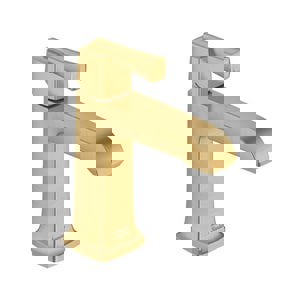 Single Handle Monoblock Bathroom Sink Faucet in Gold