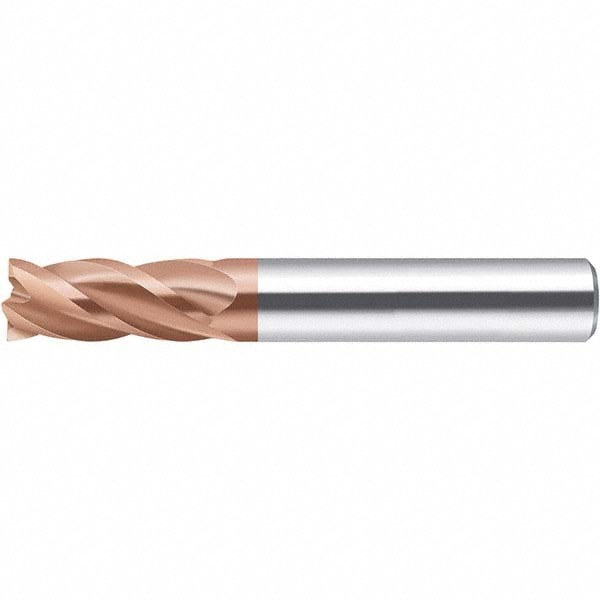 Square End Mill: 12mm LOC, 4mm Shank Dia, 57mm OAL, 4 Flutes, Solid Carbide