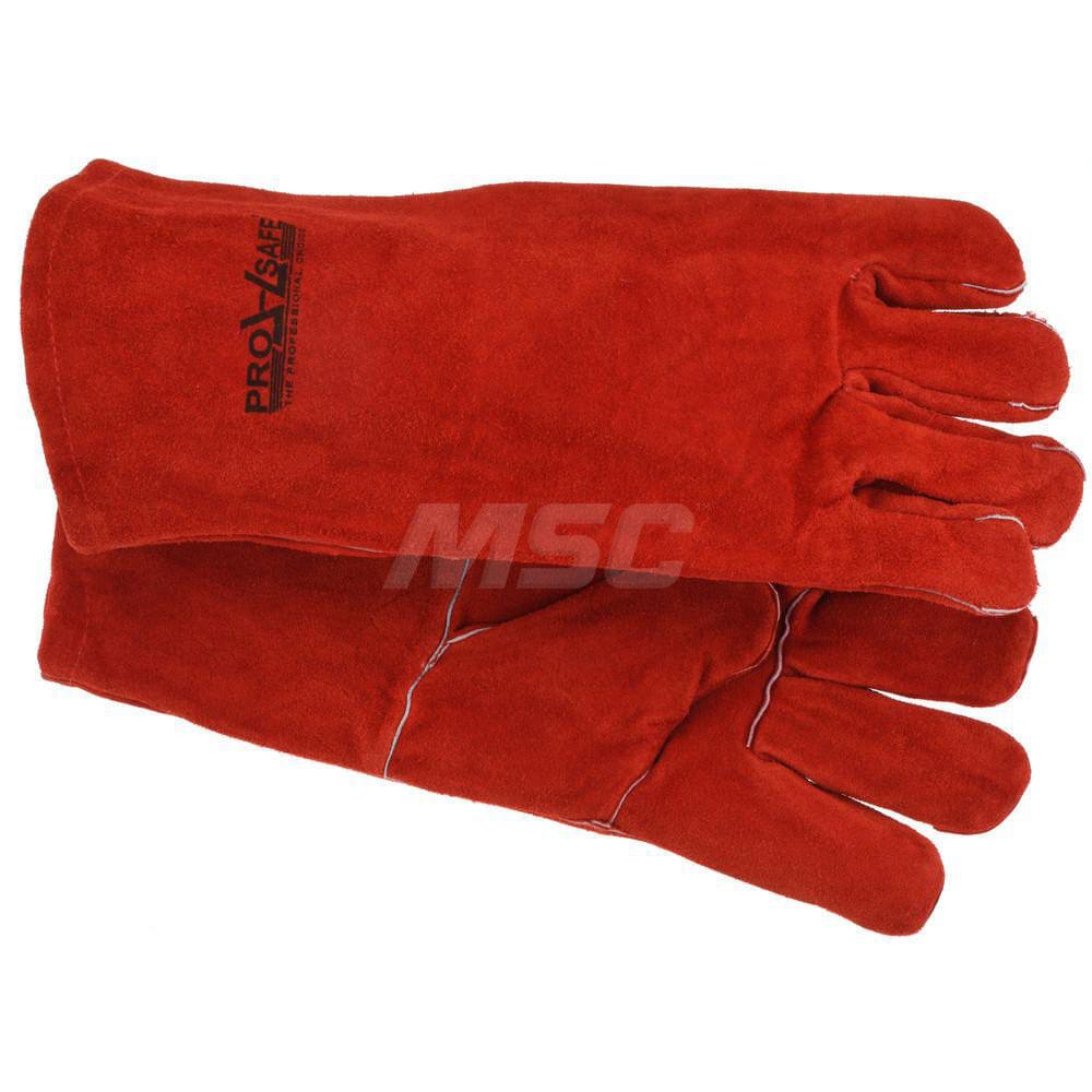 Welding Gloves: PRO-SAFE Leather, Pair, for General Welding