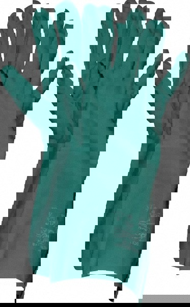 Chemical Resistant Gloves: 2X-Large, 22 mil Thick, Nitrile, Unsupported