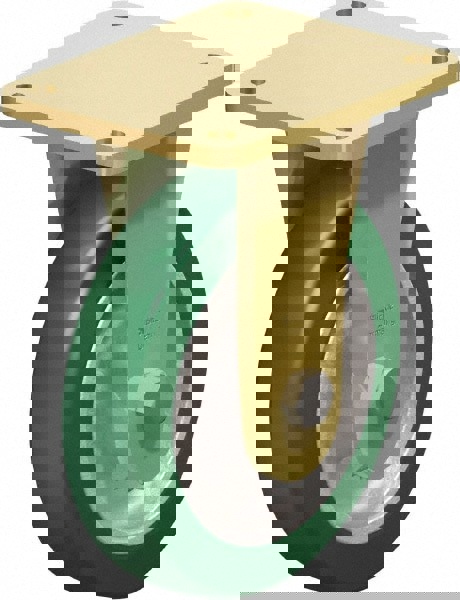 Rigid Top Plate Caster: Polyurethane-Elastomer Blickle Softhane, 8