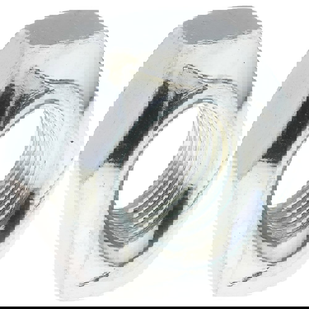 Hex Lock Nut: Distorted Thread Lock, M10x0.15, Grade 8 Steel, Zinc Finish