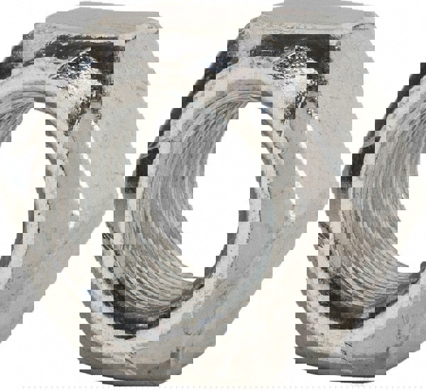 Hex Lock Nut: Distorted Thread Lock, M16x2, Grade 8 Steel, Zinc Finish